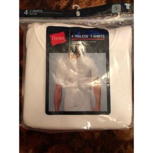 Hanes Tagless White T-Shirts